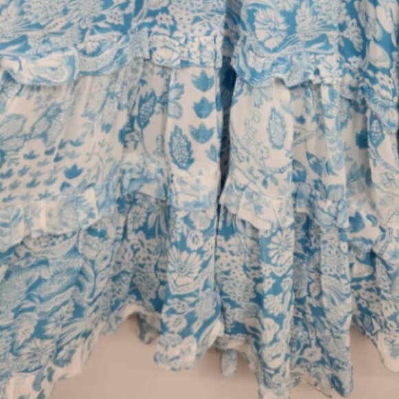 Brand New By Anthropologie Long-Sleeve Backless Sheer Ruffle Mini Dress - Picture 6 of 12